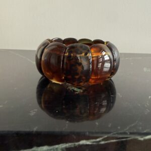 bracelet élastiqué écru doré