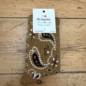 chaussettes bandana lurex bleu