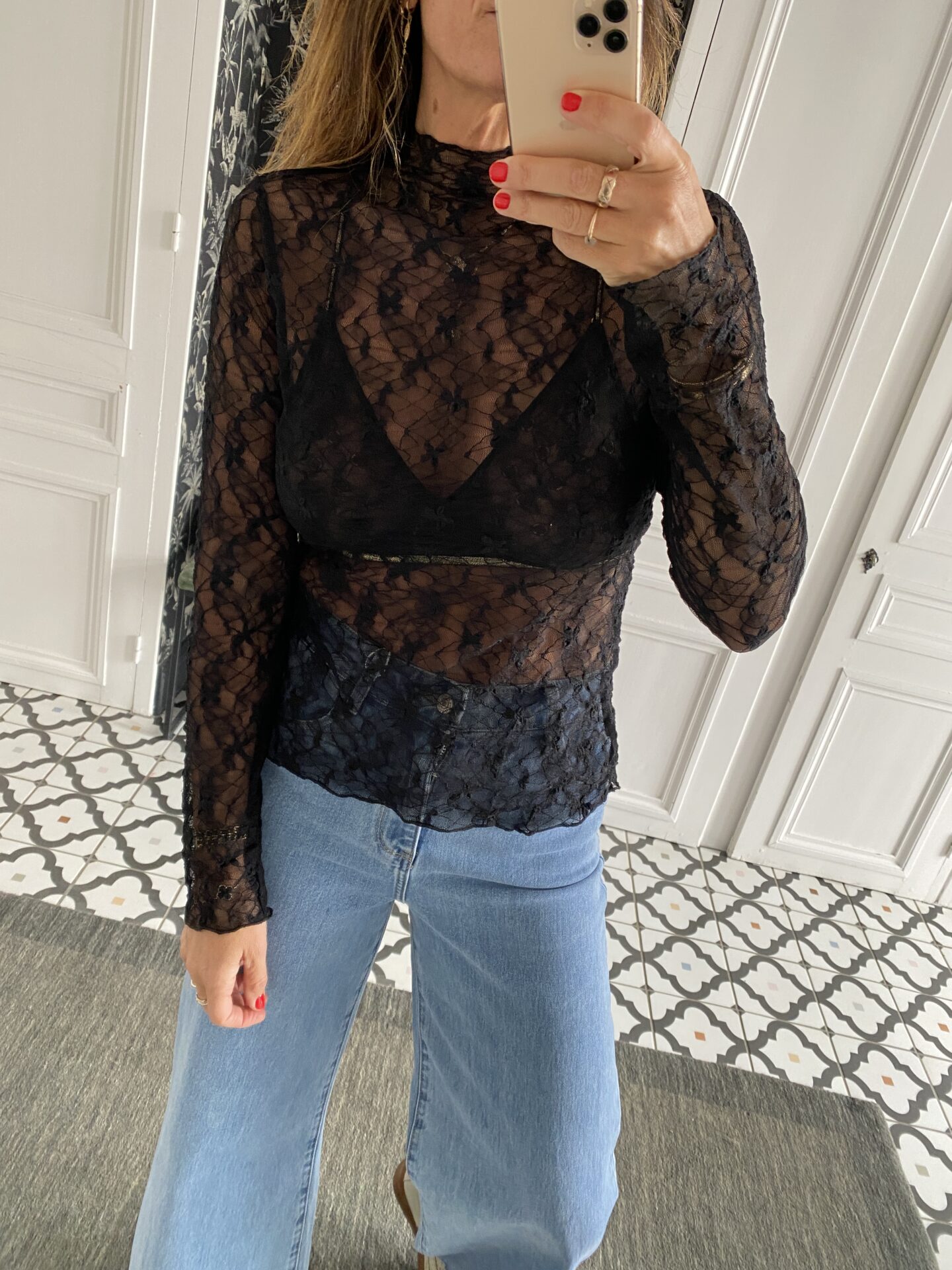 top dentelle noir