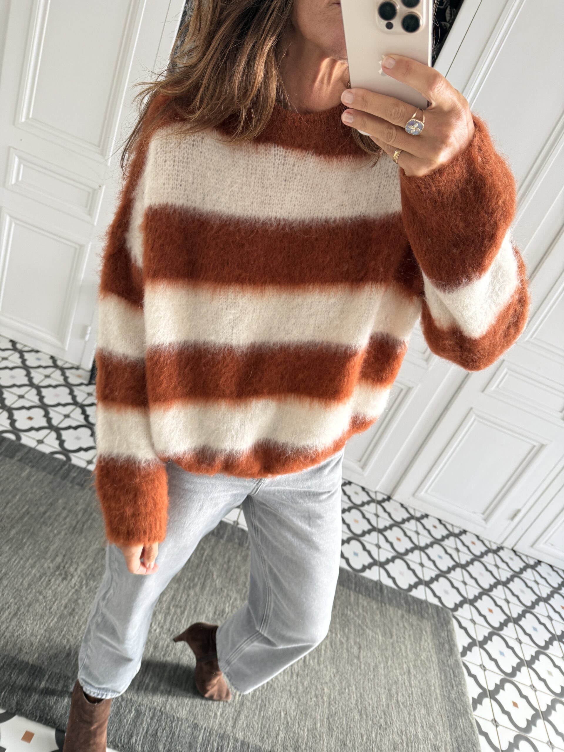 pull perrine kid mohair caramel