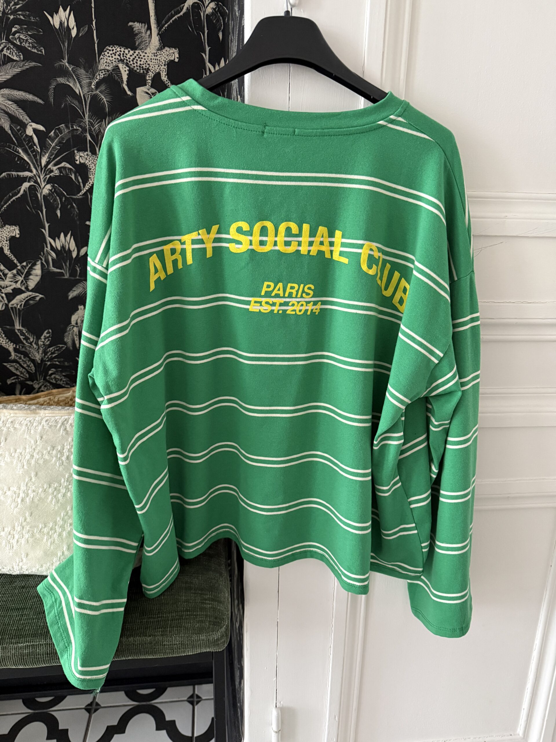 IMG_7752 tee shirt rayé arty social club rose pale