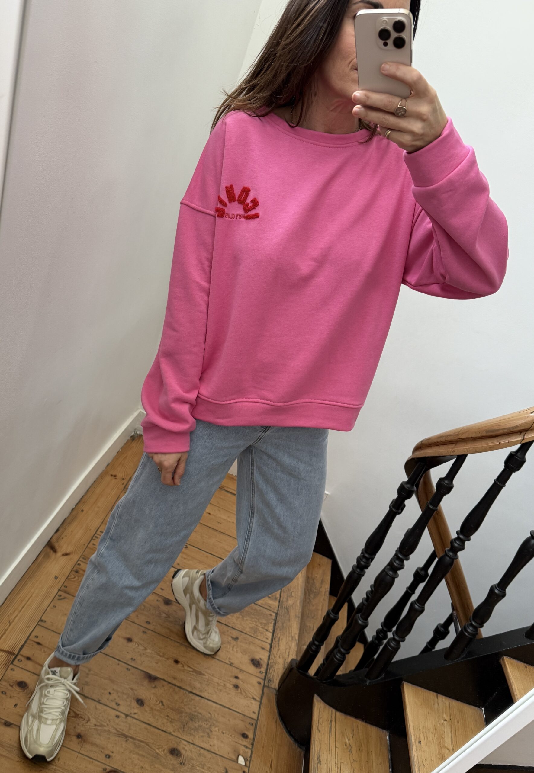 IMG_7772 tee shirt rayé arty social club rose pale