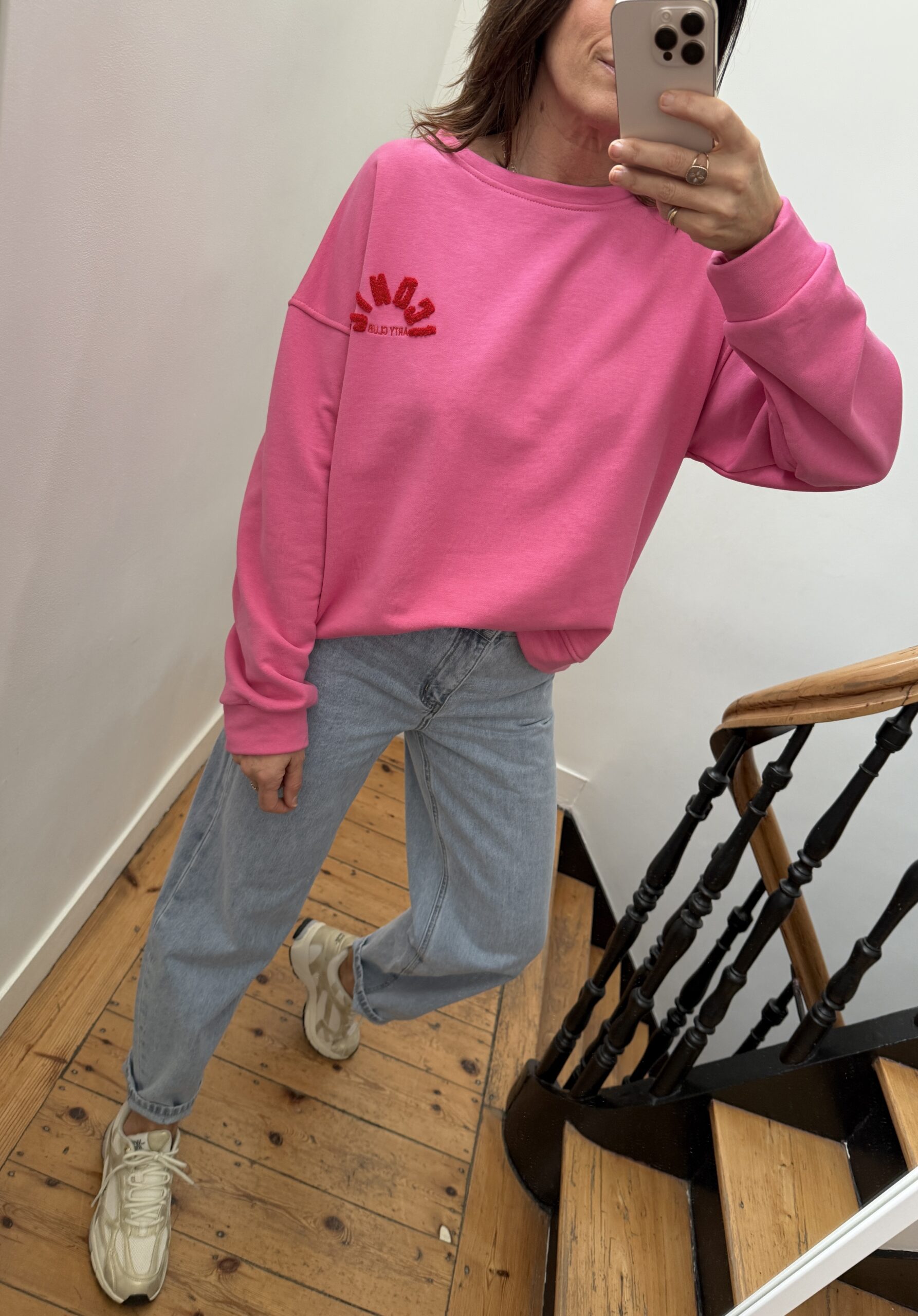 IMG_7773 tee shirt rayé arty social club rose pale