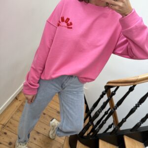 tee shirt rayé arty social club rose pale