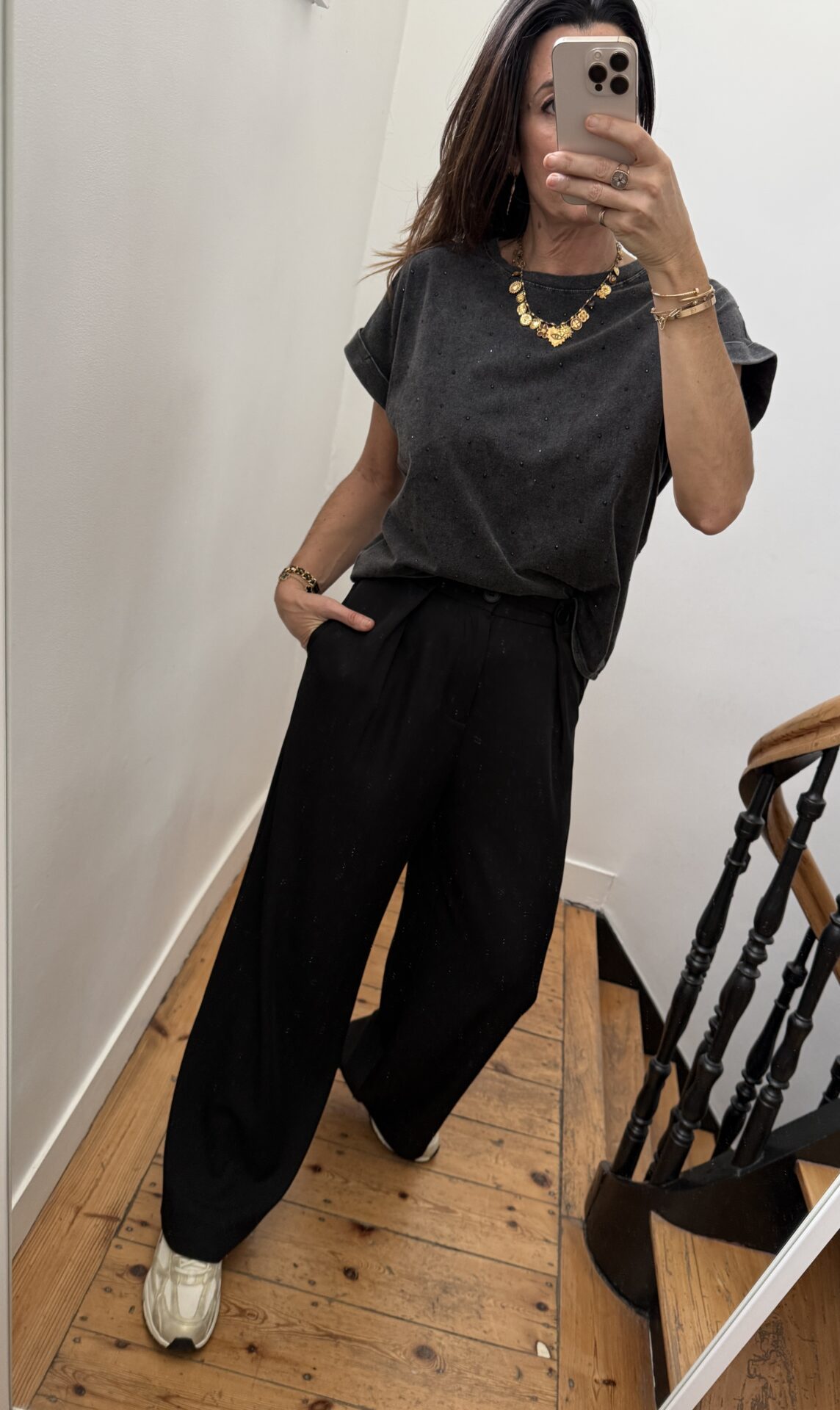 tee shirt rayé arty social club rose pale