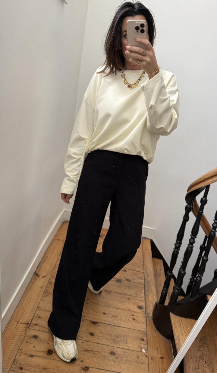 tee shirt rayé arty social club rose pale