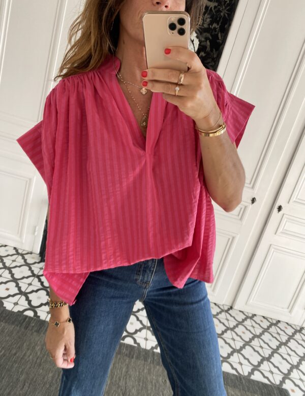robe jeans col volanté