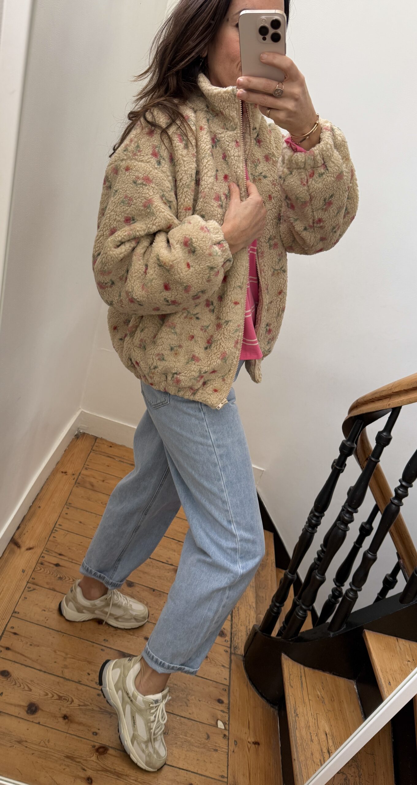 IMG_8161 2 blouse dentelle écru col montant tulle volant