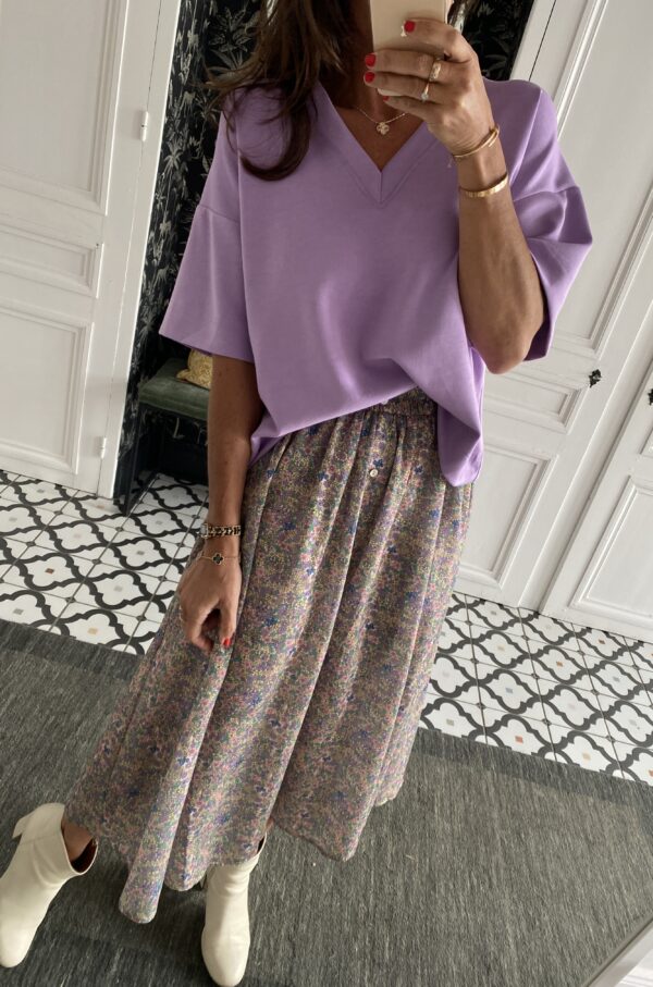 jeans oraije violette blanc