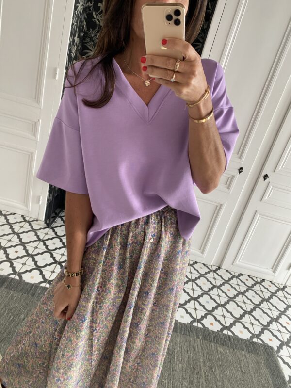 jeans oraije violette blanc
