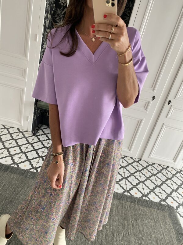 jeans oraije violette blanc