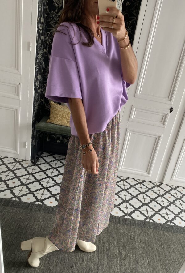 jeans oraije violette blanc