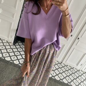 jeans oraije violette blanc
