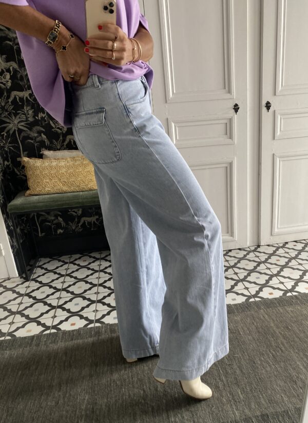 jeans oraije violette blanc