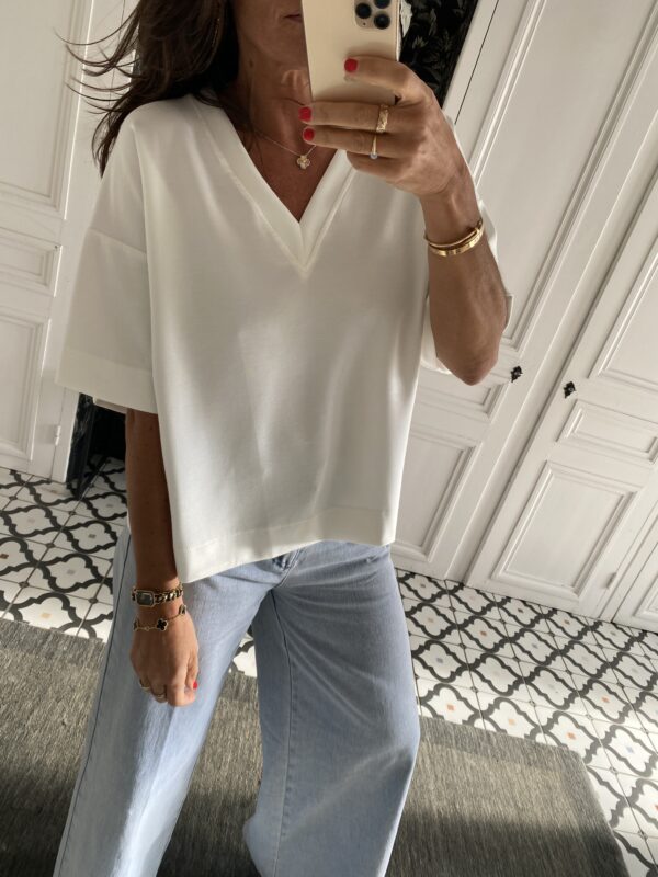 jeans oraije violette blanc