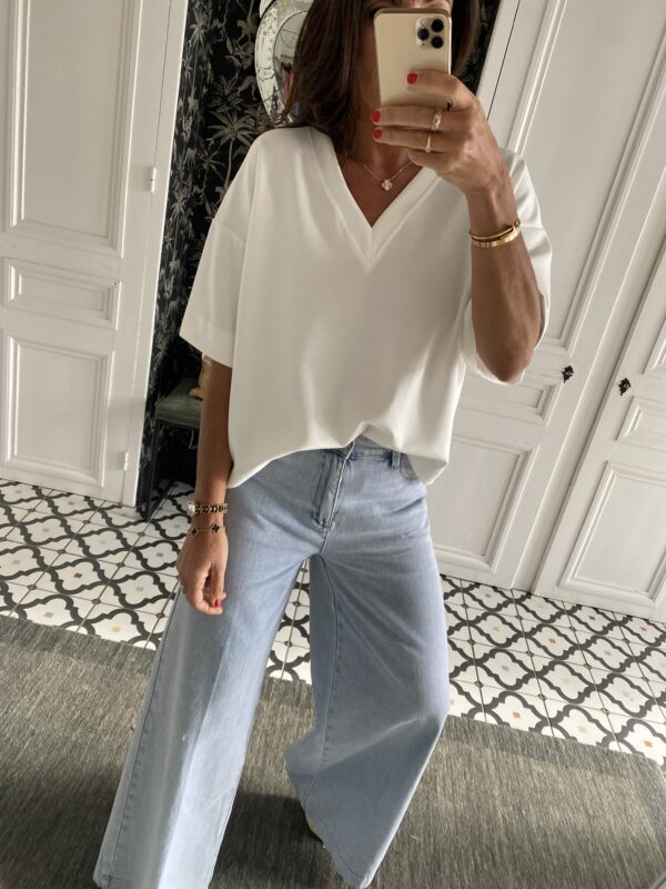 jeans oraije violette blanc