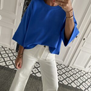 jeans oraije violette blanc