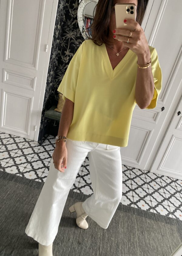 jeans oraije violette blanc