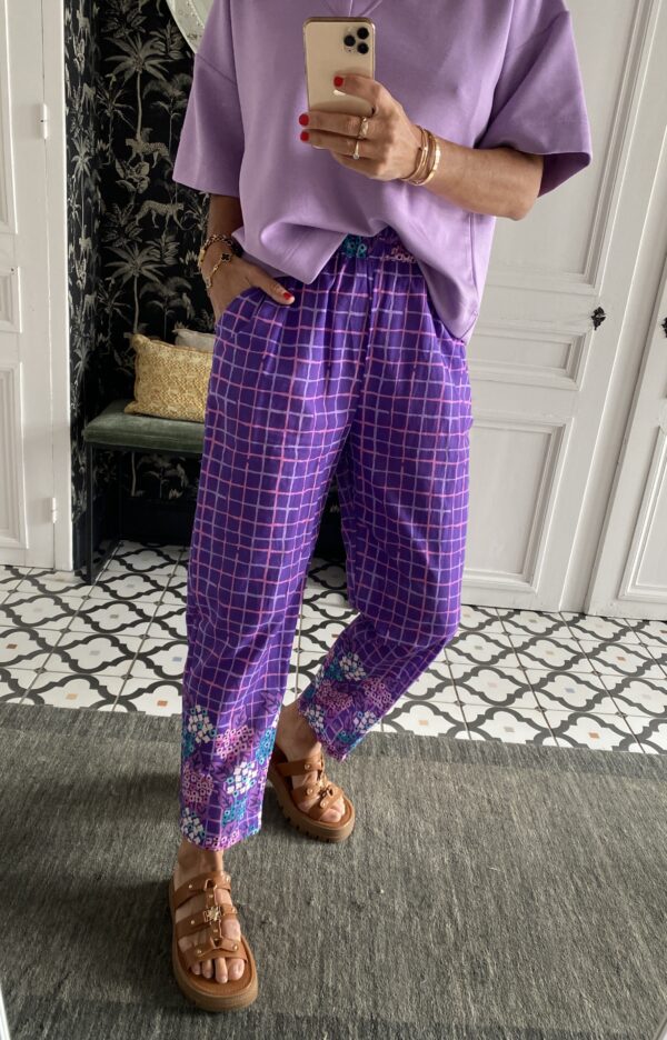 jeans oraije violette blanc