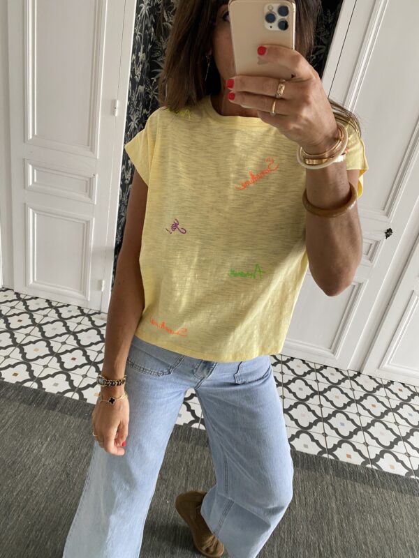 tee shirt adore angelin jaune