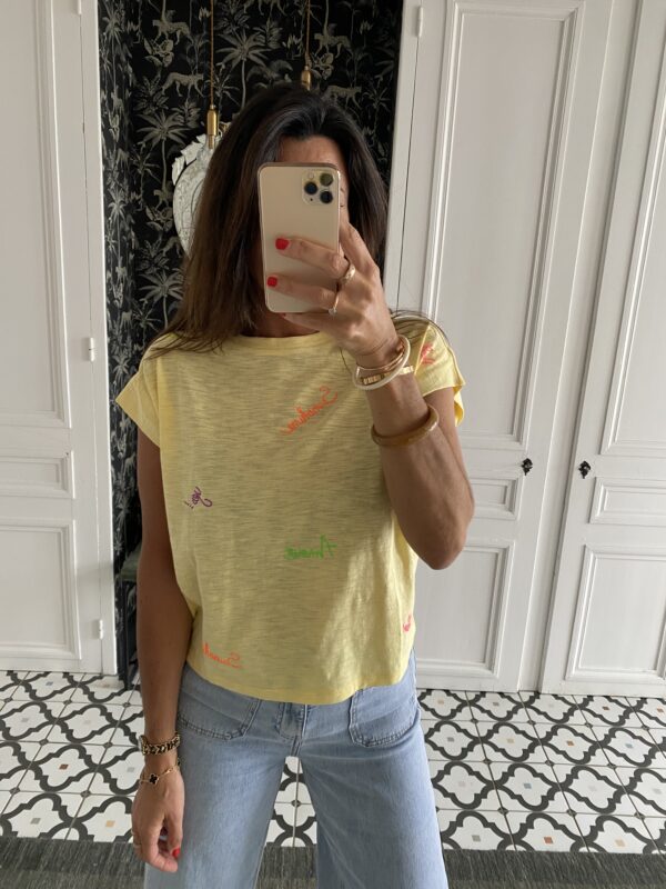 tee shirt adore angelin jaune