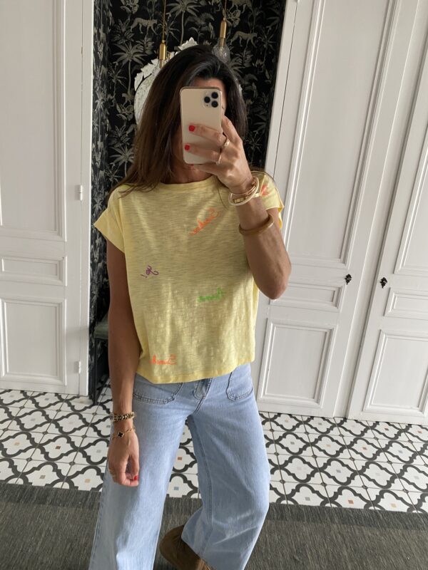 tee shirt adore angelin jaune