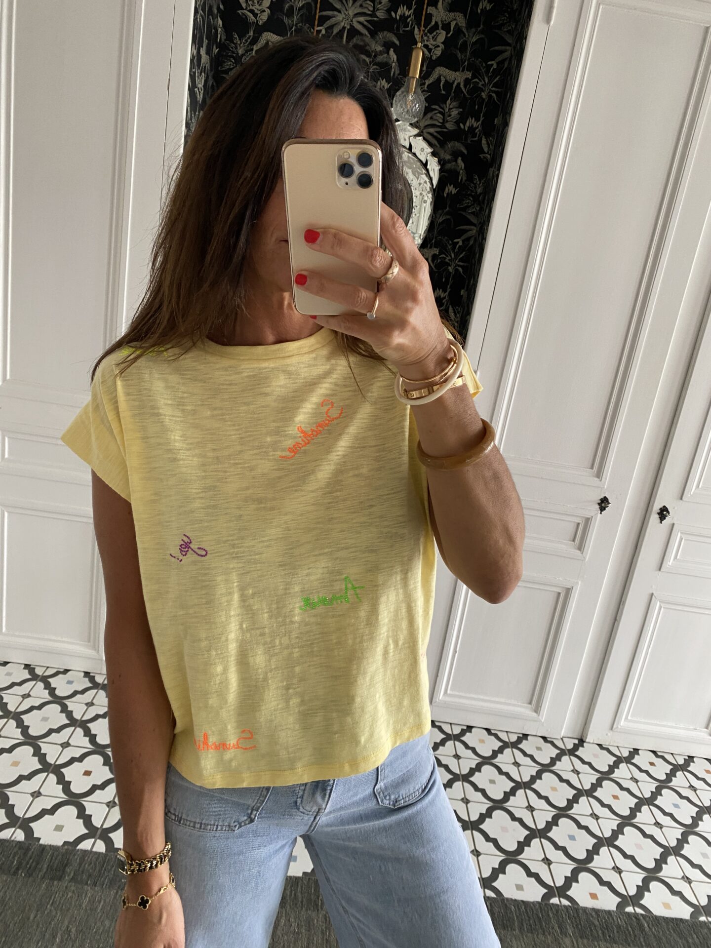 tee shirt adore angelin jaune