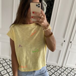 tee shirt adore angelin jaune