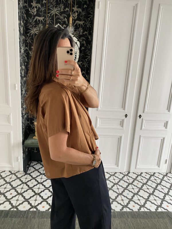 pantalon pinces fluide marine