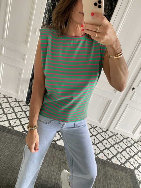 sweat fluide manches courtes vert