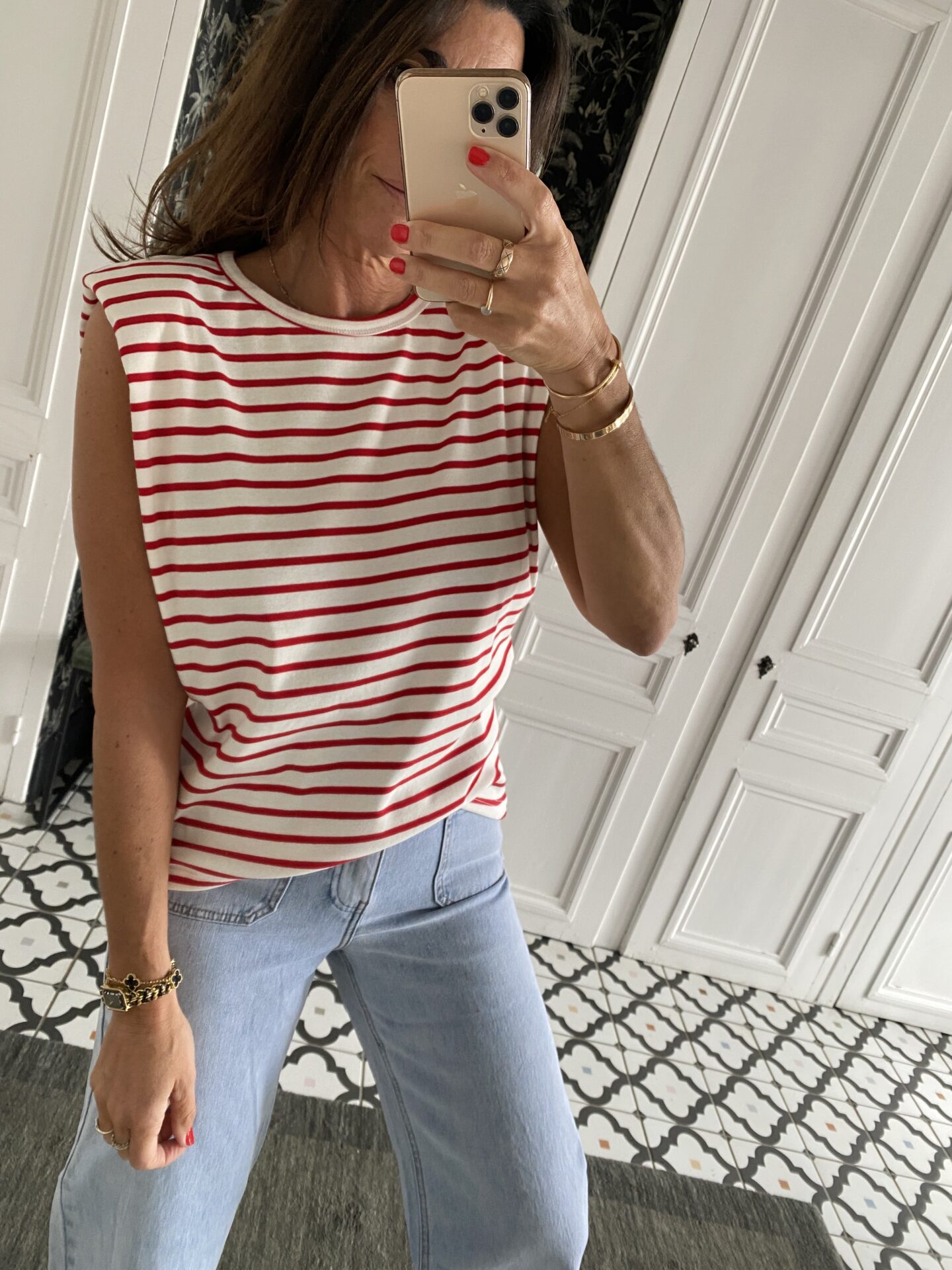 sweat fluide manches courtes vert