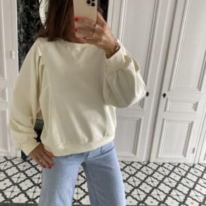 sweat fluide manches courtes vert