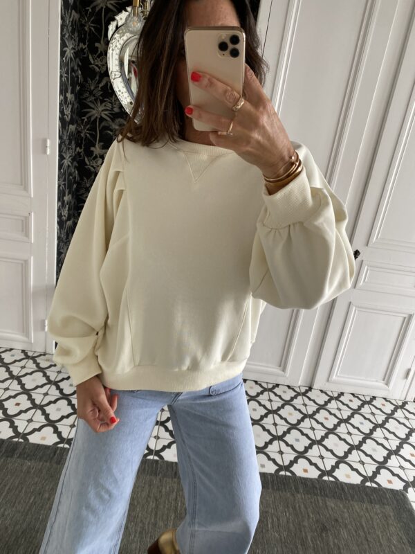 sweat fluide manches courtes vert