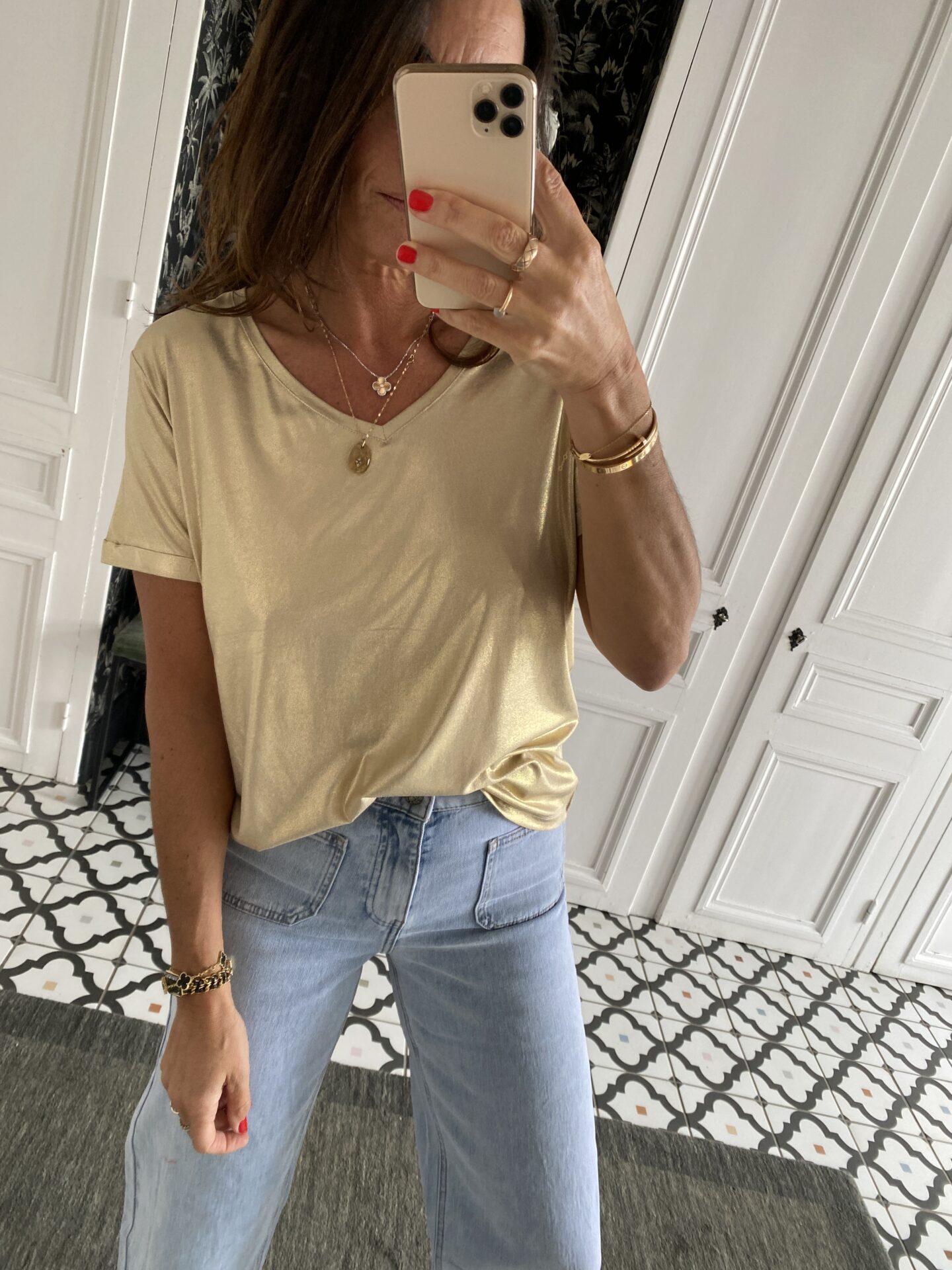 sweat fluide manches courtes vert