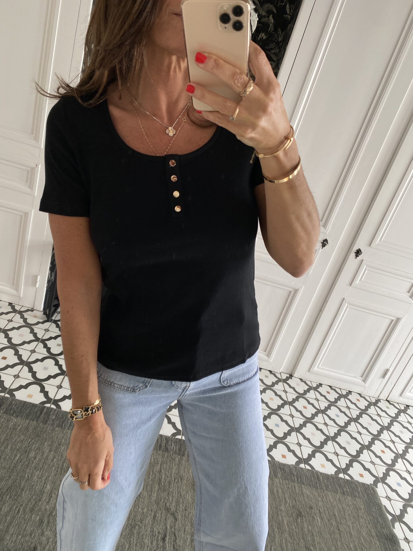 sweat fluide manches courtes vert