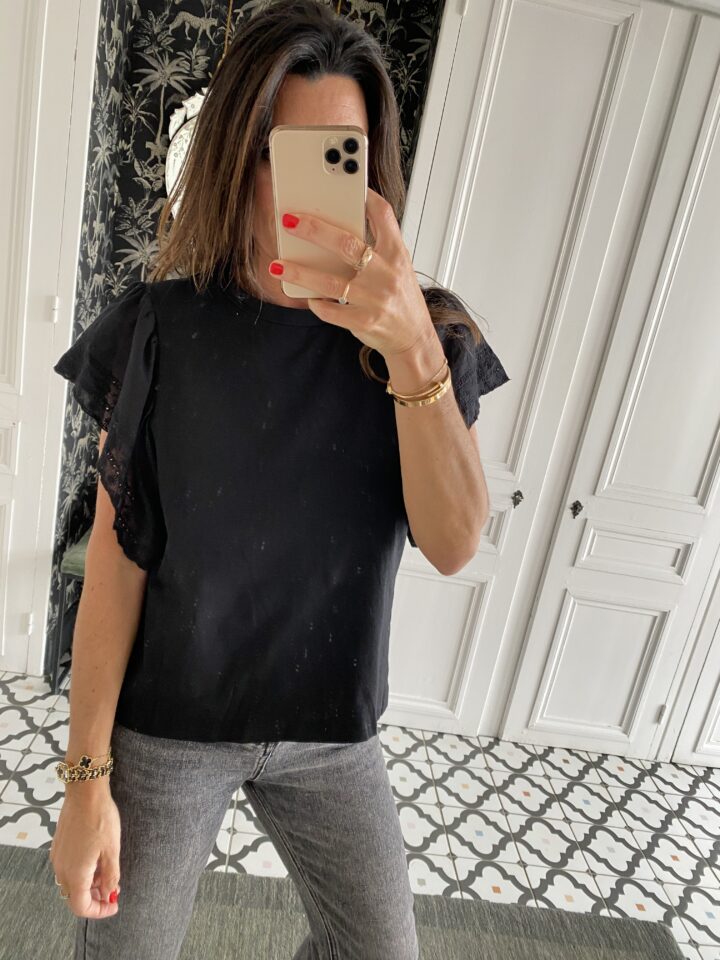 sweat fluide manches courtes vert
