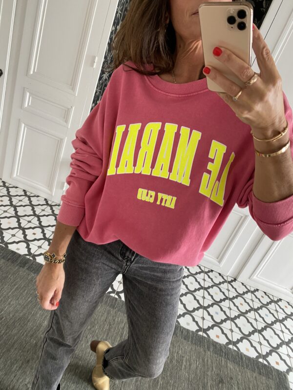 sweat fluide manches courtes vert