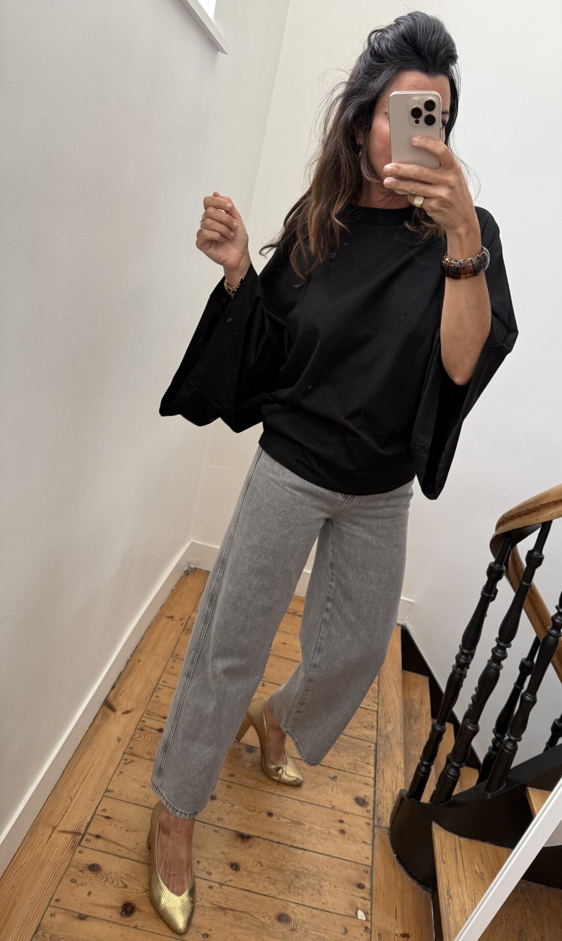 jeans oraije colombe gris 7/8ème