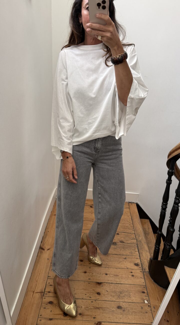 jeans oraije colombe gris 7/8ème