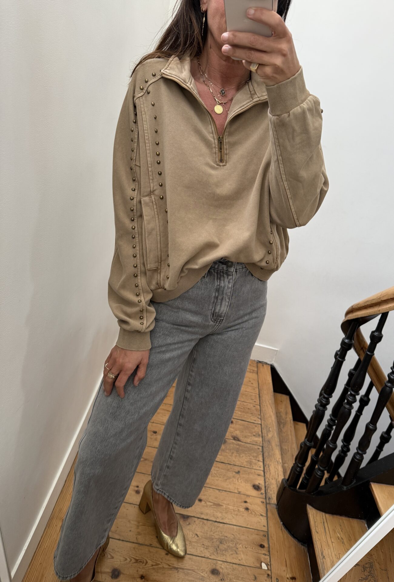 jeans oraije colombe gris 7/8ème