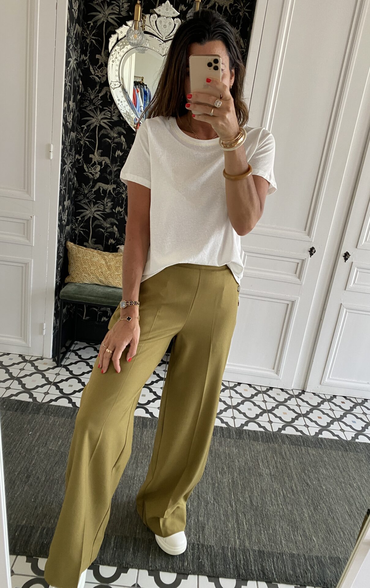 blouse manches papillon terracotta coton