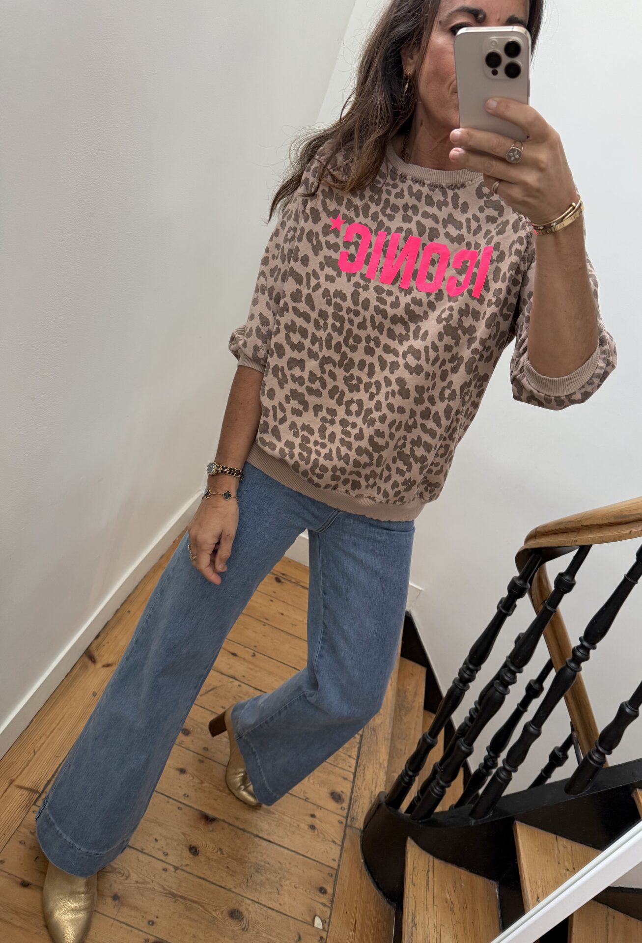 pull doux manches courtes vert