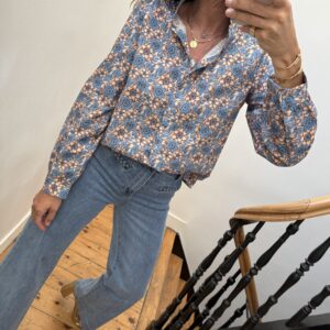jupe jeans 7/8 ème boutonnée