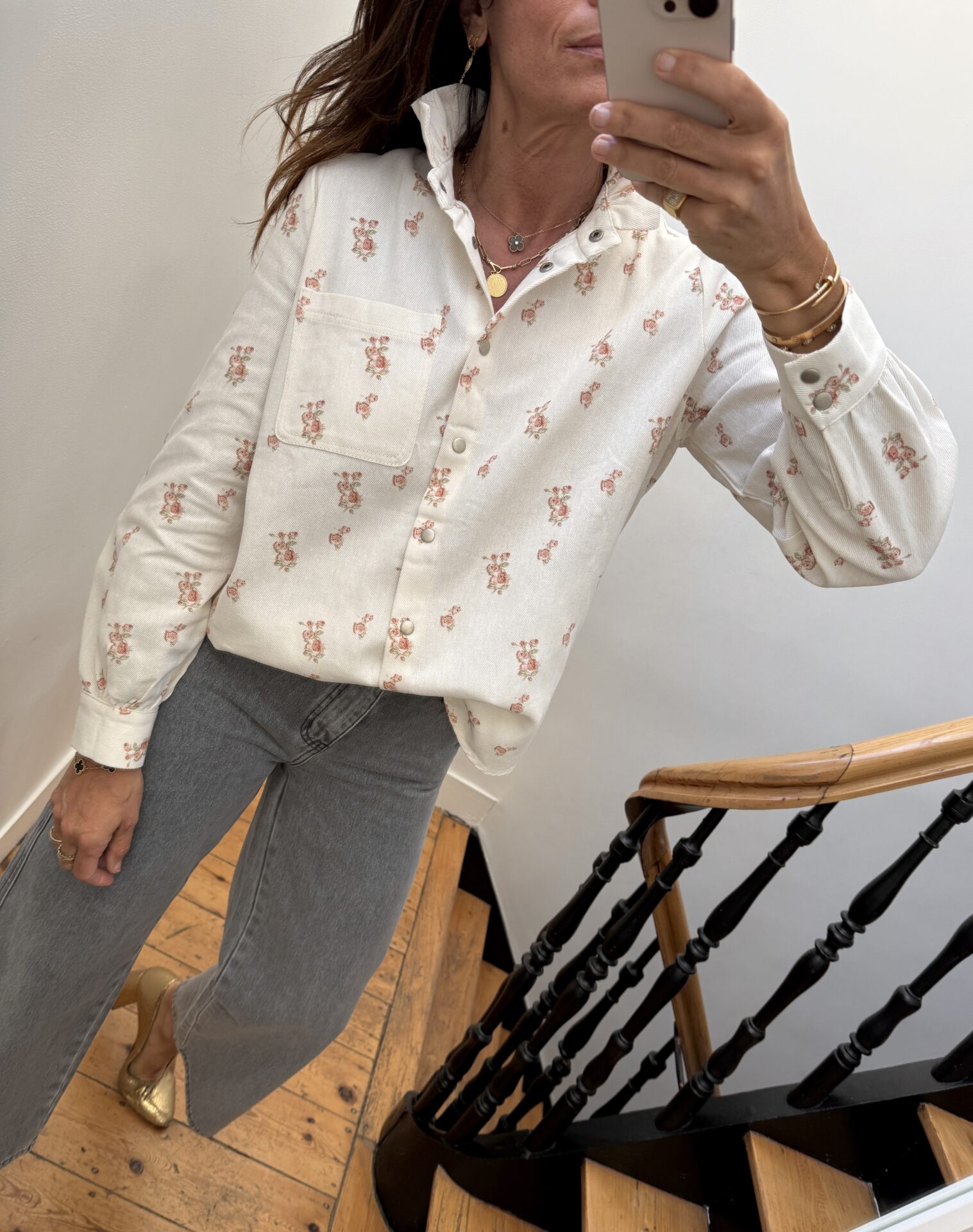 jupe jeans 7/8 ème boutonnée