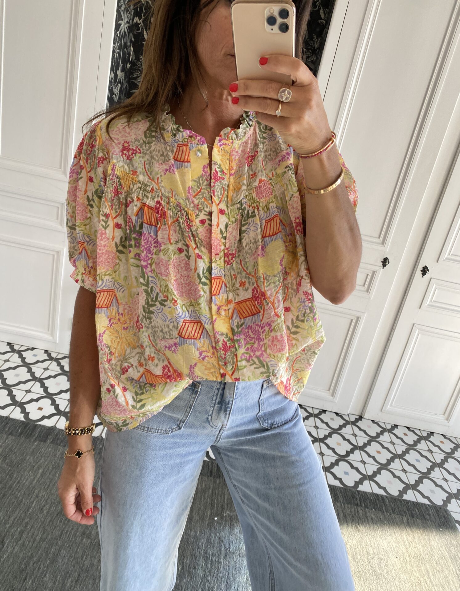 chemise multico manches courtes
