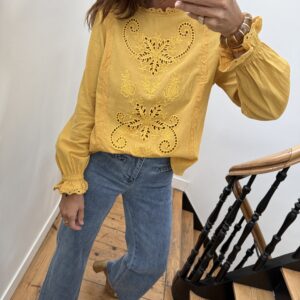 blouse bianca jaune